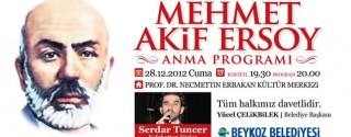 Mehmet Akif Ersoy Anma Programı afiş