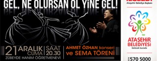 Ücretsiz Ahmet Özhan Konseri – Mevlana Ataşehir’de Anılacak! afiş