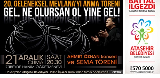 Ücretsiz Ahmet Özhan Konseri – Mevlana Ataşehir’de Anılacak!