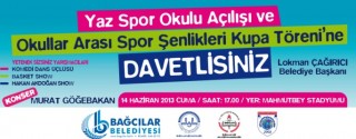 Bağcılar Yaz Spor Okulları Açılışı Murat Göğebakan Konseri afiş