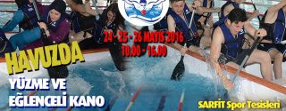 Havuzda Kano ve Yüzme Yarışı afiş