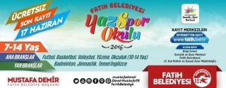 Fatih Belediyesi Yaz Spor Okulu afiş