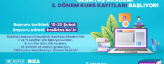 Beşiktaş Akademi 2. Dönem Kurs Kayıtları Başlıyor! afiş