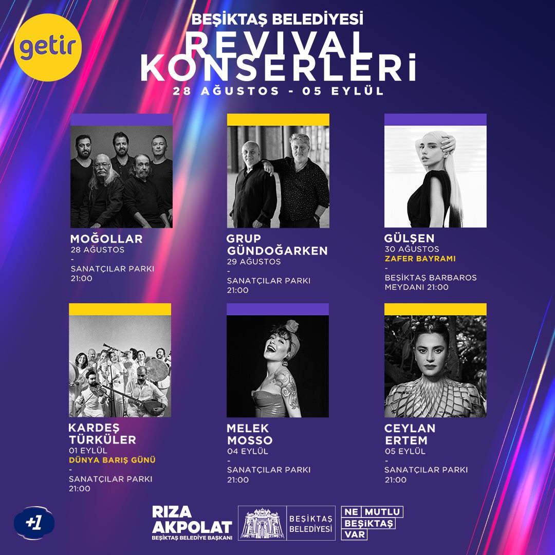 Beşiktaş Belediyesi Revival Konserleri Başlıyor!