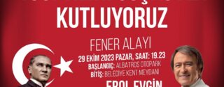 Büyükçekmece 29 Ekim Cumhuriyet Bayramı Erol Evgin Konseri afiş