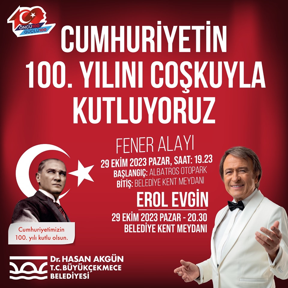 Büyükçekmece 29 Ekim Cumhuriyet Bayramı Erol Evgin Konseri