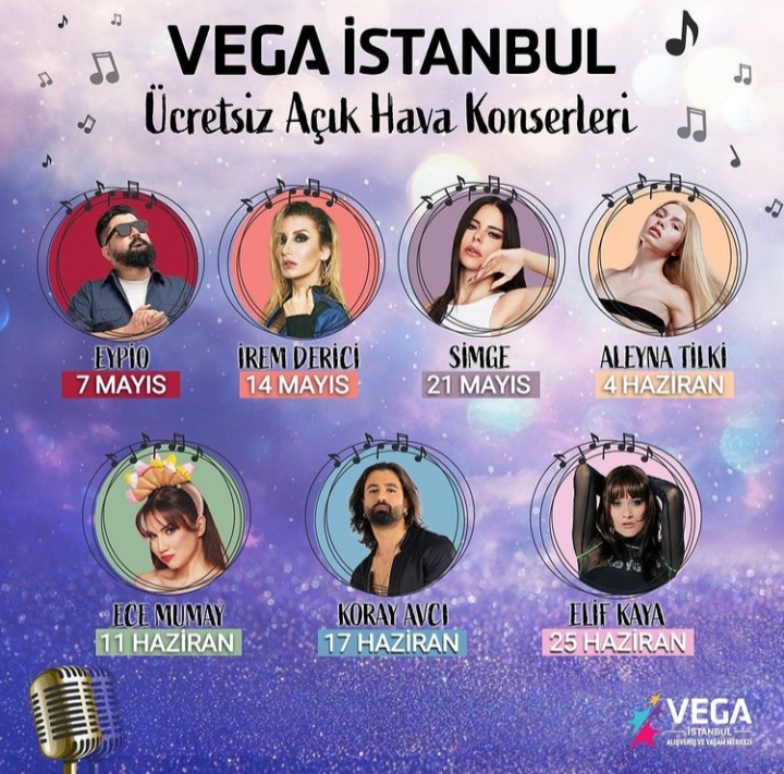 Vega İstanbul AVM Halk Konserleri Ücretsiz