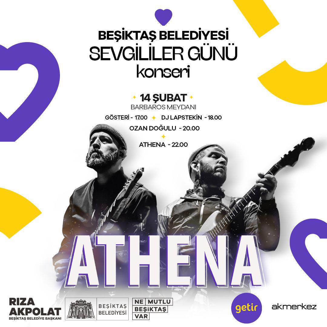 Athena 14 Şubat Konseri Ücretsiz