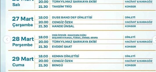 Festival Park Kadıköy Ramazan Konserleri